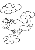 Coloriage enfant le petit avion