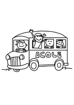 Coloriage le bus scolaire