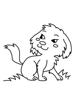 Coloriage le petit chien 