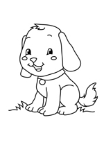 Coloriage le chien animal domestique