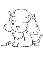 Coloriage le chiot pour les filles