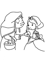 Coloriage Blanche Neige et les 7 nains