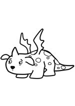 Coloriage le dragon mignon