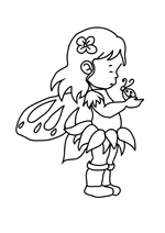 Coloriage la petite princesse des fées