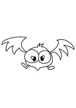 Coloriage de chauve souris d'halloween