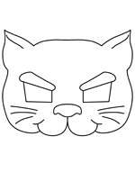 Le masque de chat à imprimer et à colorier