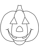 coloriage de masque de citrouille d'halloween