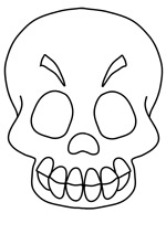 Masque de squelette à imprimer et à colorier pour les enfants