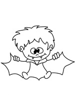 Coloriage du petit vampire à imprimer