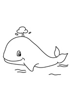 Coloriage à imprimer la baleine