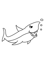 Coloriage à imprimer le requin