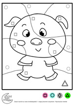 Coloriage magique avec des formes pour les maternelle petite section