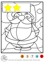 Coloriage magique avec le Père Noël