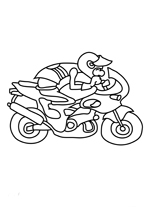 Coloriage à imprimer moto