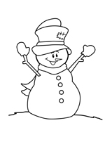 Coloriage Bonhomme de neige