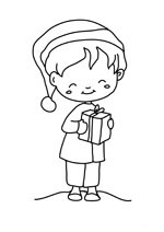 L'enfant et ses cadeaux de noel