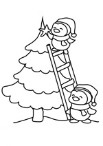 Coloriage le sapin de noel 