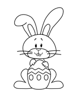 Coloriage le lapin de paques