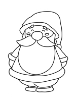 Coloriage le pere noel mignon