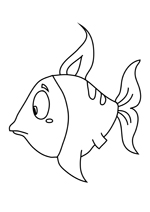 Coloriage le petit poisson dans l'eau