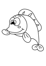 Coloriage le poisson blagueur