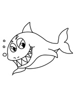 Coloriage de poissons le requin