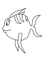 Coloriage Poisson rigolo