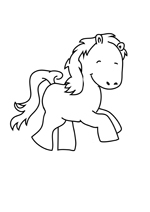 Coloriage bébé poney