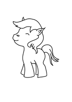 Coloriage petit poney