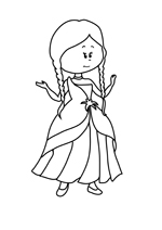 Coloriage La princesse Blanche Neige