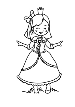 Coloriage la princesse mignone