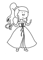 Coloriage La princesse Raiponce