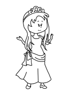 Coloriage princesse sarah