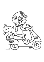 Coloriage Le petit scooter