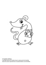 Coloriage pour enfants  La souris