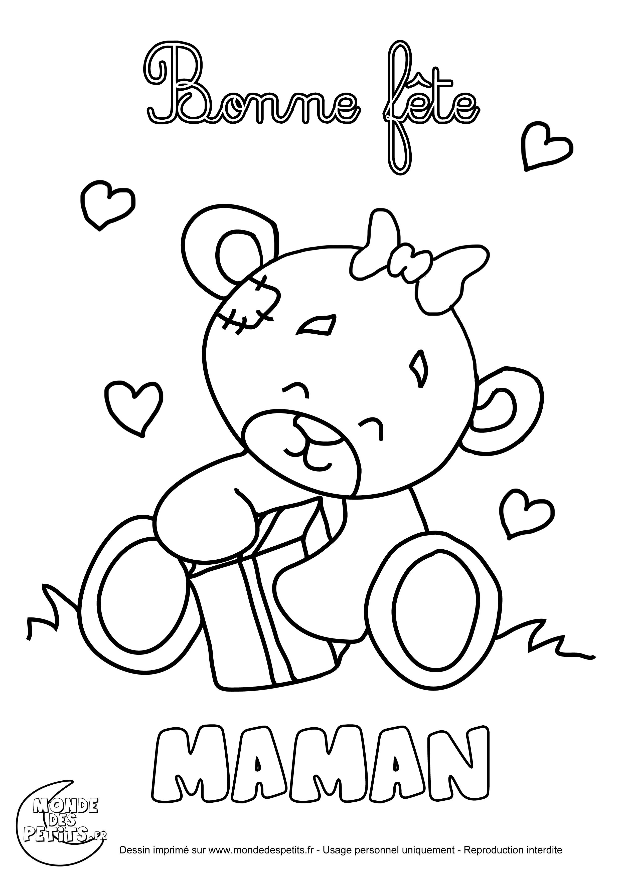 Coloriage A Imprimer Gratuit Pour La Fete Des Meres