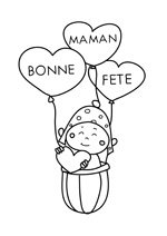 Coloriage enfant pour la fête des mères