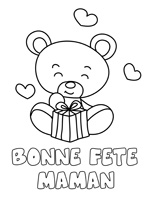 bonne fête maman coloriage