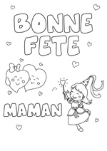 Bonne fête maman coloriage enfant