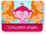 Cinq petits singes - Comptines Titounis pour les enfants 