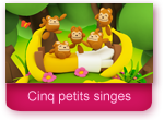 cinq petits singes - Meli et Touni - Comptines anglaises en français