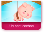 Un petit cochon pendu au plafond