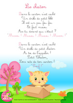 Paroles_La comptinette du chaton - comptines à gestes