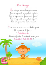 Paroles_La comptinette du singe