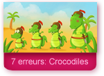 jeu des 7 erreurs: crocodiles