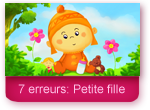 Jeu des 7 erreurs: Une petite fille