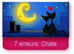 Jeu des 7 erreurs: Les chats amoureux