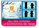 Jeu des ombres : Le bonhomme de neige de Noël