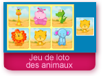 jeu de loto à imprimer: les animaux