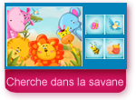 jeu enfant: recherche les animaux